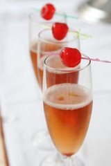 Cocktail with champagne.