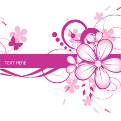 Abstract flowers background with place for your text