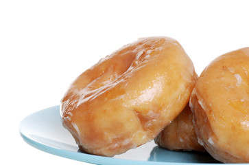 Closeup Of Glazed Donuts