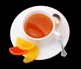 Tea cup and Fruit candy