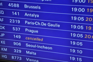 Fototapeta premium Flug annulliert