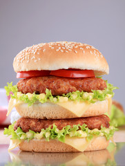 Double cheeseburger