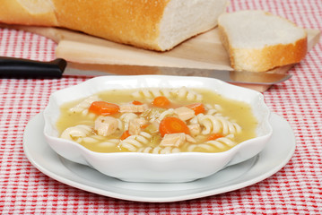 homemade chicken pasta soup