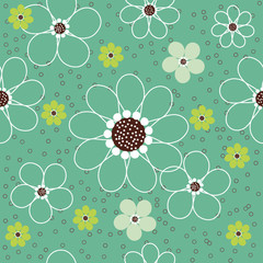 Daisies Seamless Pattern