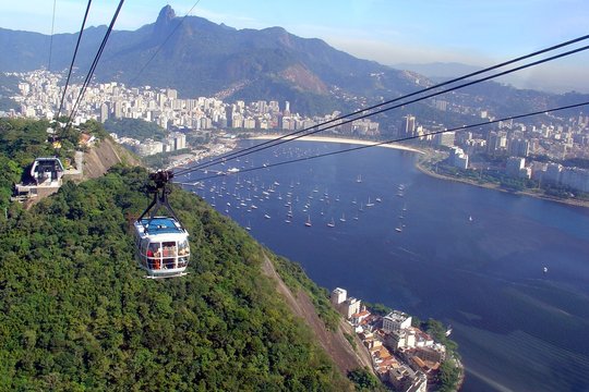 Sugar Leaf cable car in Rio de Janeiro, Brazil