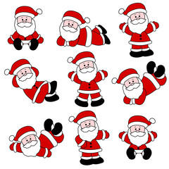 9 Festive Cute Santa Set for Christmas