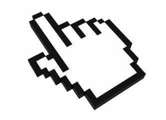 3d cursor isolated on white background