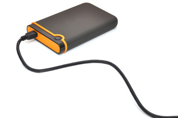 Black and Orange Portable Disk