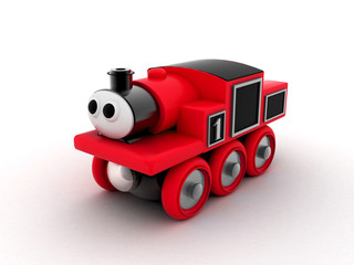 toy train isolated in white