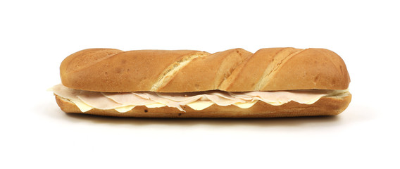 Turkey and cheese sub sandwich