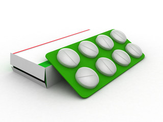 3d pillbox with pills