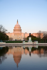 Fototapeta premium Capitol Hill at sunset, Washington DC
