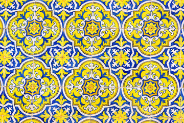 Texture of Portuguese tiles.