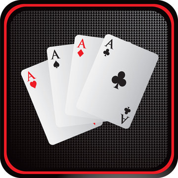 playing cards black web button