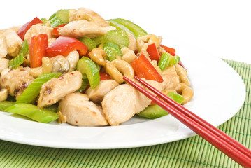 Stir Fried Chicken with Cashews and Vegetables