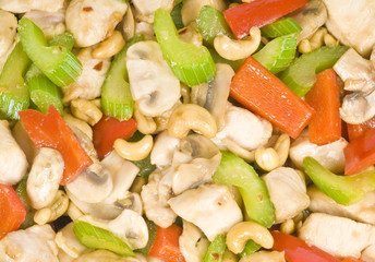 Stir Fried Chicken with Cashews and Vegetables