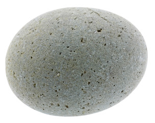 pierre ovoïde naturelle fond blanc