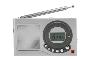 Fototapeta premium Silvery tiny radio