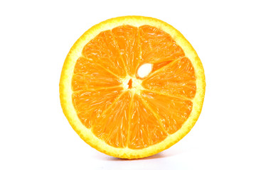 Orange slcie on white