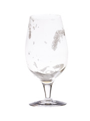 Empty glass of beer