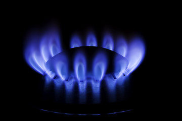 natural gas flame - fiamma di gas naturale