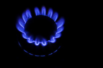 natural gas flame - fiamma di gas naturale