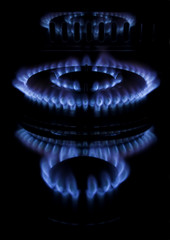 natural gas flame - fiamma di gas naturale