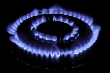 natural gas flame - fiamma di gas naturale