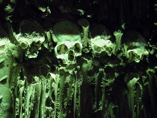 Famous bones in Evora, Portugal