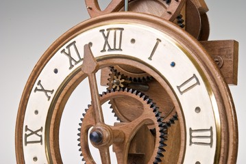 Fototapeta na wymiar Antique looking clock dial showing time about twelve