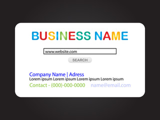 business card template vector illustration