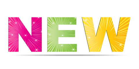 Naklejka premium new sign vector illustration