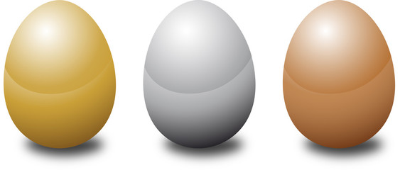 gold silber bronze osterei