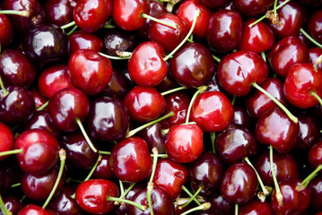 red and black cherries