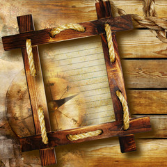 vintage background with frame in adventure stories style