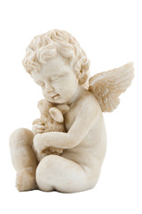 angel figure, isolated on white background