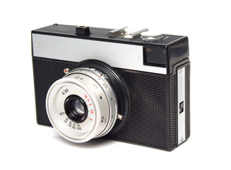 Vintage russian lomography camera isolated over white