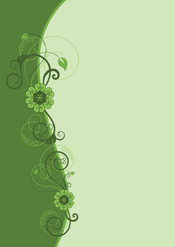 Green Floral Border Design