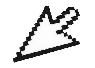3d cursor isolated on white background
