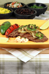 mexican carne asada plate