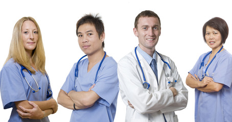 Fototapeta premium Doctor and his medical team