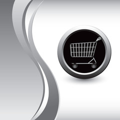 shopping cart vertical silver wave backdrop