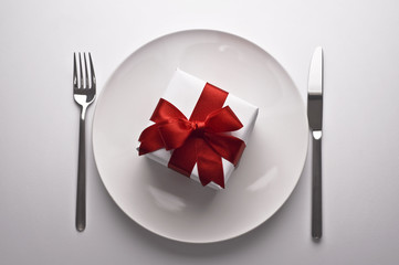 gift on a plate