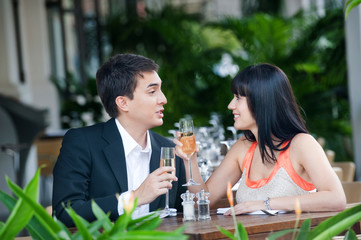 Couple Eating Outdoors