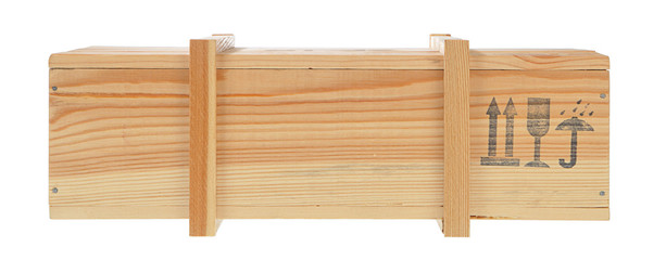wooden shipping box isolated