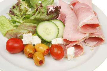 Ham and cheese salad