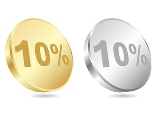 ten percent discount icon vector illustration