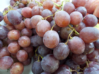 red grapes on the market