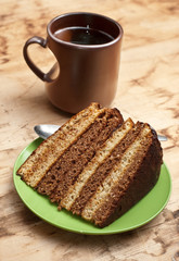 cake with coffee