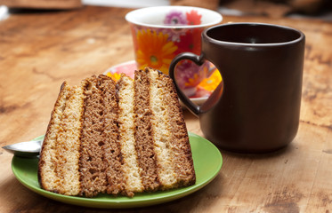 cake with coffee